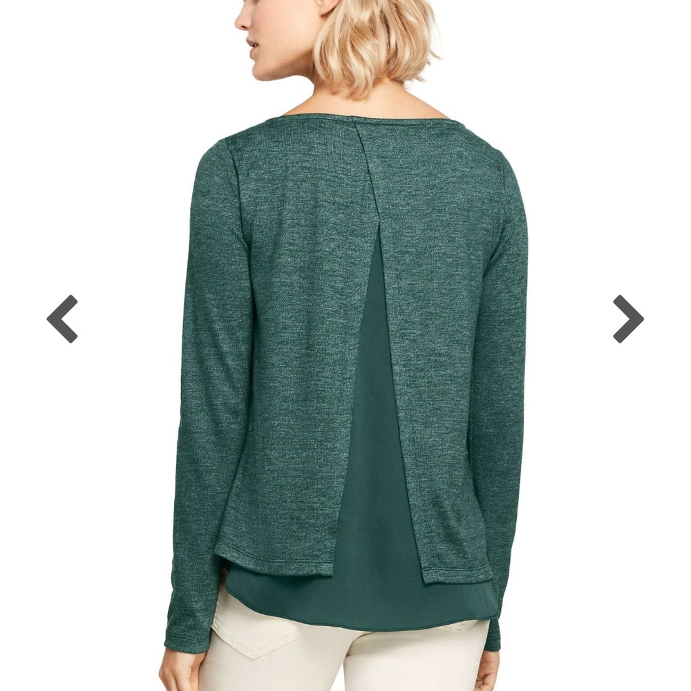 Lands end blue split back shirt